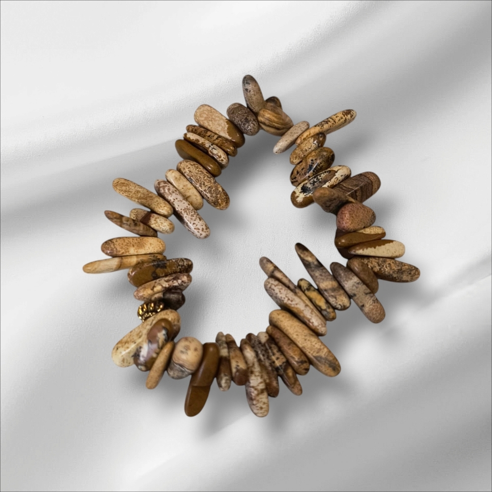 Betsy Pittard Designed Natural Stone Stretch  Bracelet